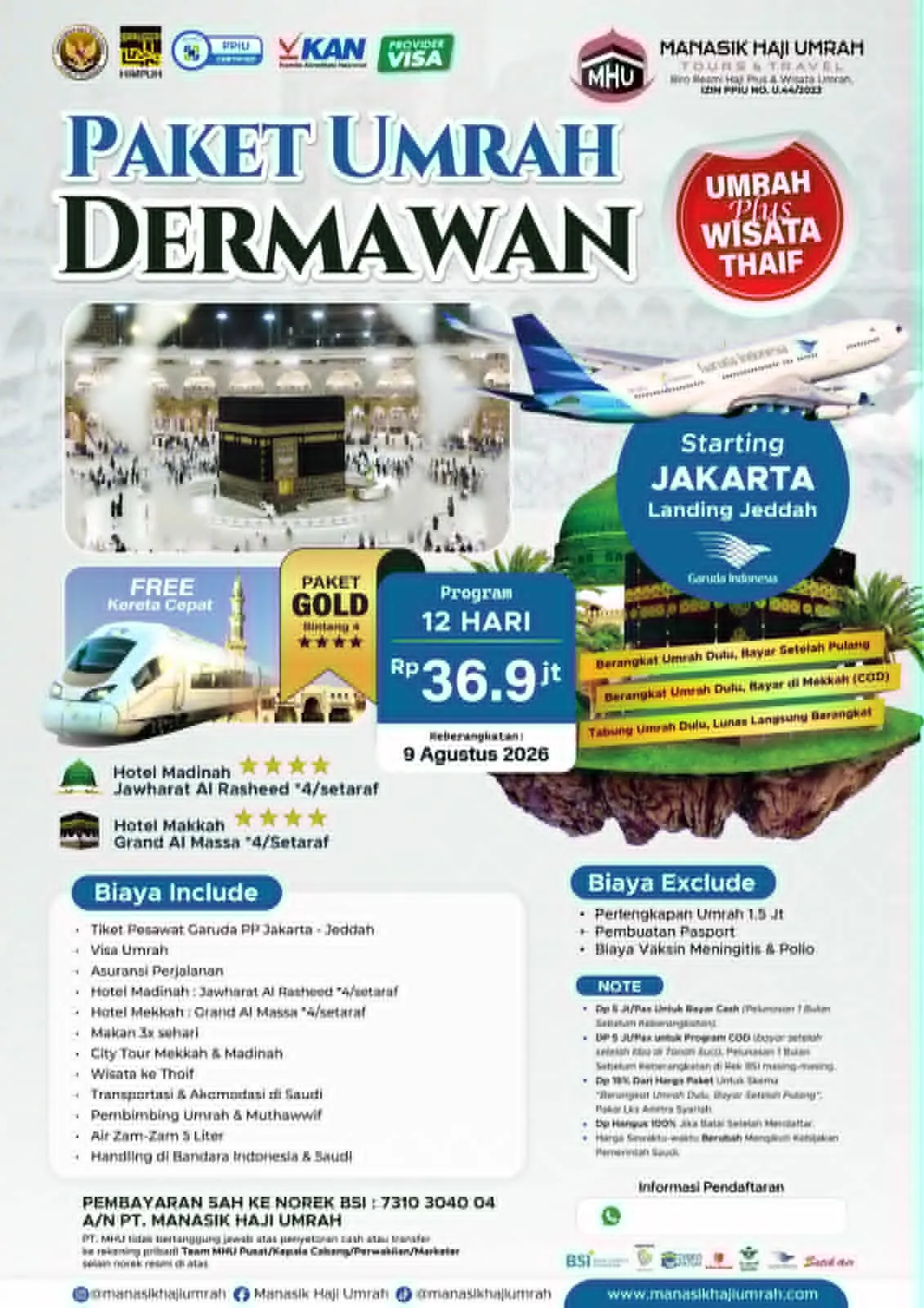 Paket Umrah Dermawan (Gold)