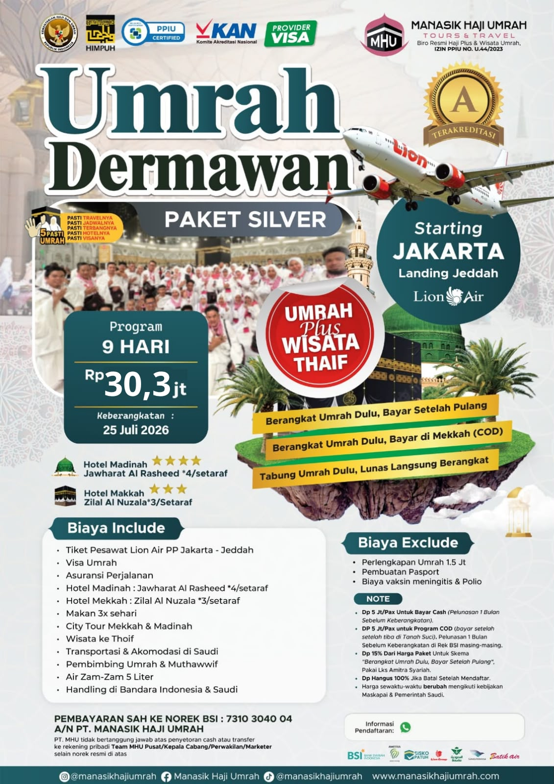 Paket Umrah Dermawan (Silver)