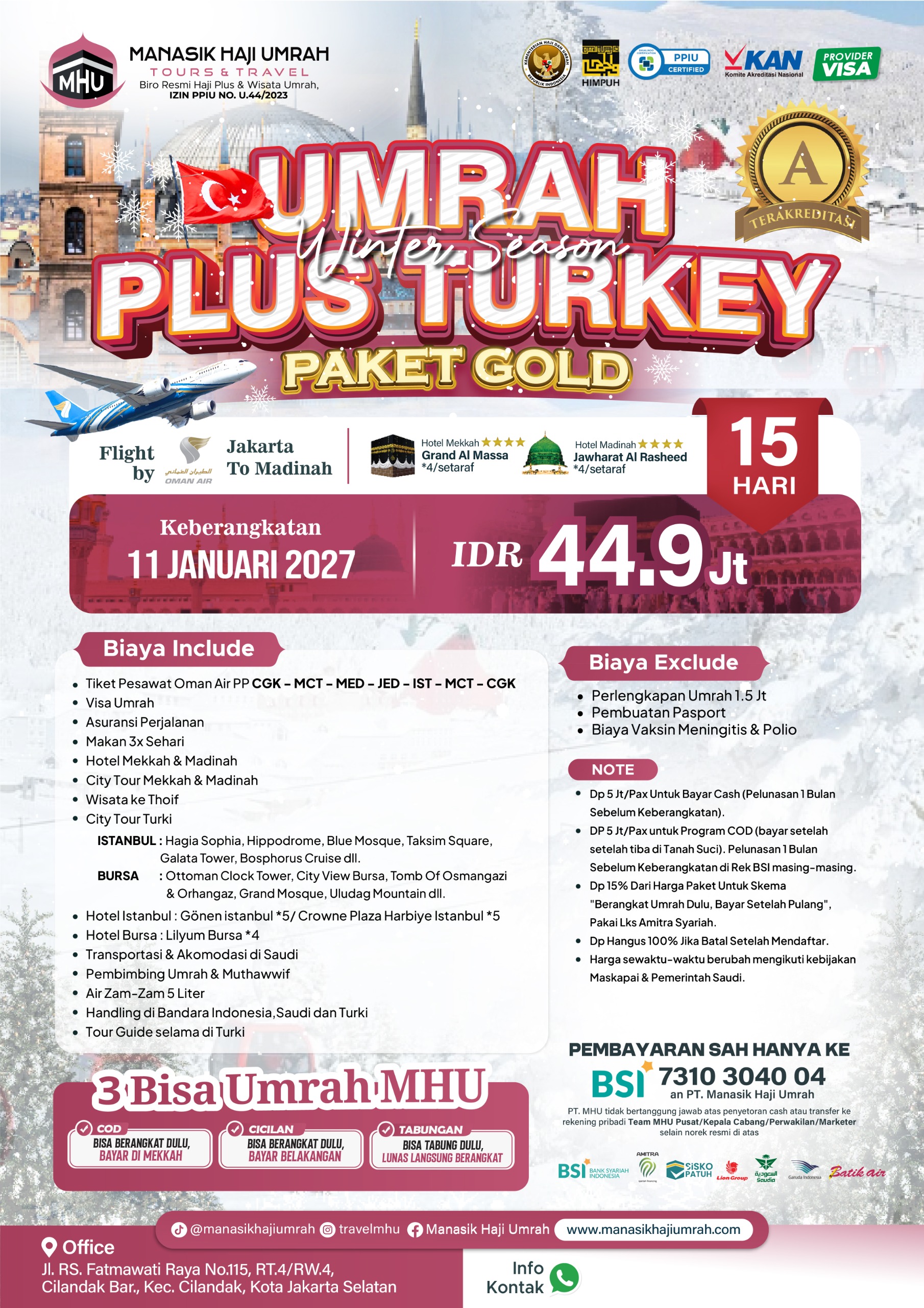 Paket Umrah Plus Turkey
