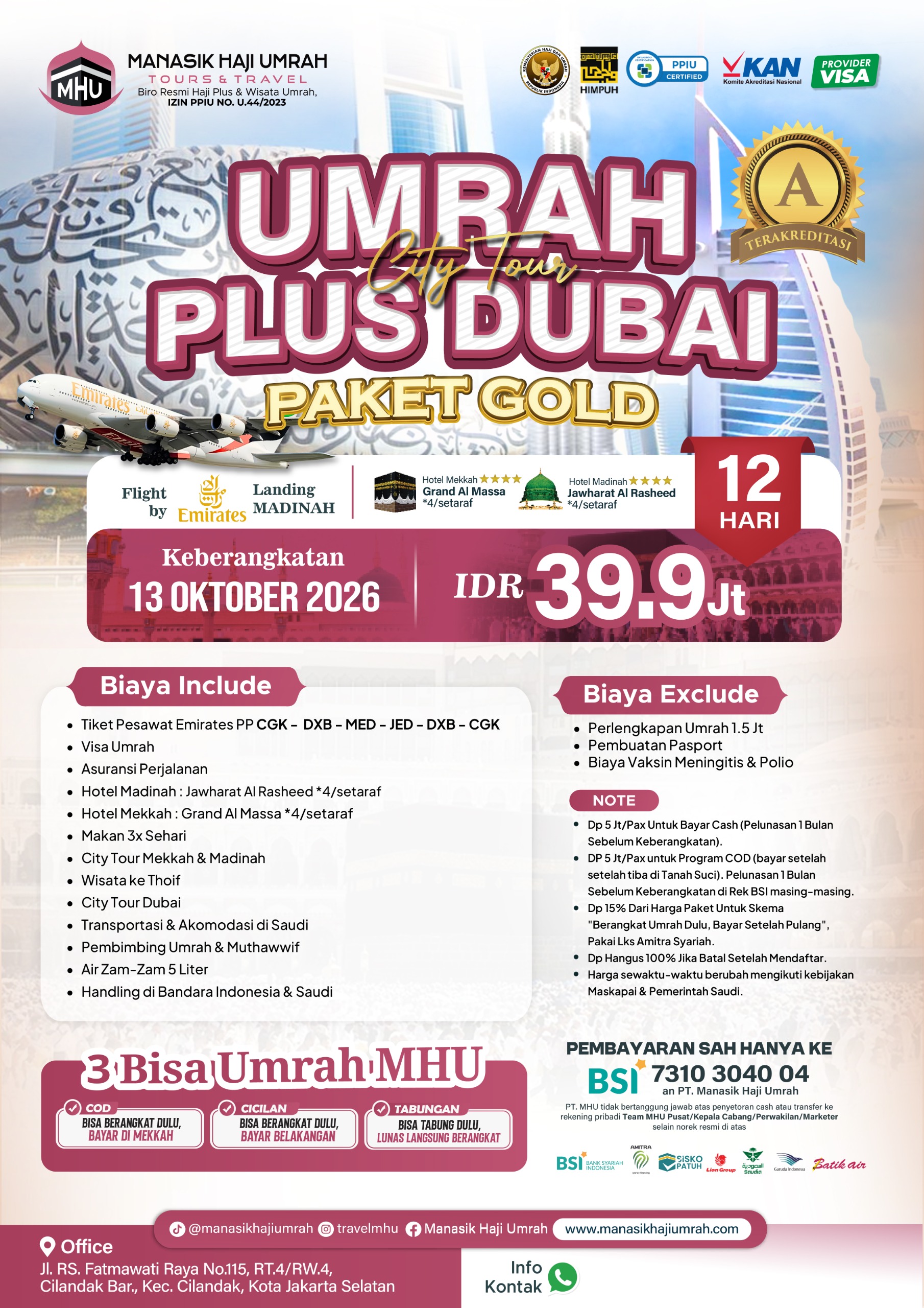 Paket Umrah Plus Dubai